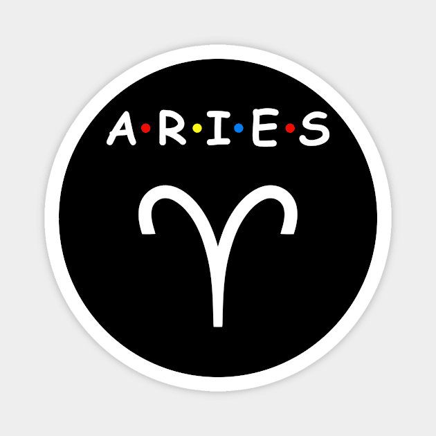 Aries Symbol Birthday Zodiac Aries Magnet by SinBle